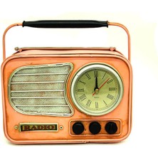 Dekoratif Metal Radyo Saat C0330
