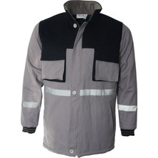 Uniprom Kışlık Iş Pantolonu ve Ceket Takımı Gri Lacivert