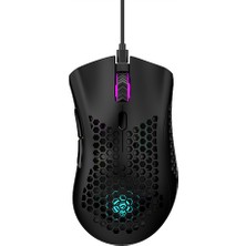 Shopfocus 2.4g Işıklı Kablosuz Oyun Mouse - Siyah (Yurt Dışından)