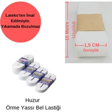 Hellove Beyaz Don Lastiği 1.5 cm Yassı Bel Paça Lastik Maske Lastiği