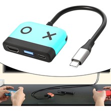 Flameer C Tipi HDMI Adaptörü USB Adaptörü Ns Anahtarı Lite Kırmızı Için Şarj Adaptörü Şarj (Yurt Dışından)