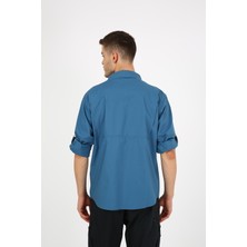 Moda Canel Monel Outdoor Mavi Turkuaz Tactical Gömlek Taktik Giyim Ripstop Gömlek