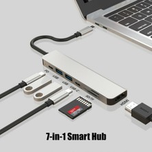 Flameer MacBook Pro Için Usb-C HDMI USB 3.0 Adaptör 7'de C Tipi 7 (Yurt Dışından)