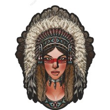 Tsc Kızılderili Kadın Sticker 14 cm