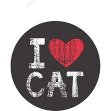 Tsc I Love Cat Sticker Yapıştırma 20 cm