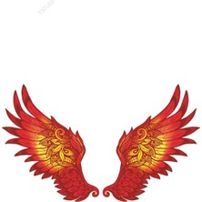 Tsc Alevli Kanat Sticker 15 cm