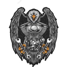 Tsc V Motor Kartal Sticker 13 cm