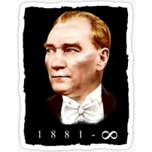 Tsc Mustafa Kemal Atatürk Renkli Araba Oto Sticker Yapıştırması 18 cm