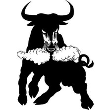 Tsc Kızgın Boğa Tehlikeli Araba Sticker Yapıştırması Siyah Renk 19 cm