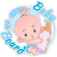 Tsc Baby On Board Arabada Bebek Var Sticker Etiket Yapıştırması 20 cm