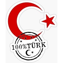 Tsc %100 Türk Araba Sticker Etiket 18  cm Yapıştırma Etiket