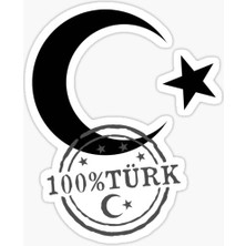 Tsc %100 Türk Araba Sticker Etiket 18  cm Yapıştırma 2