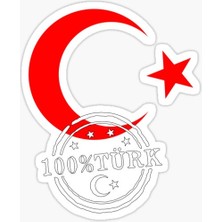 Tsc %100 Türk Araba Sticker Etiket 18  cm Yapıştırma