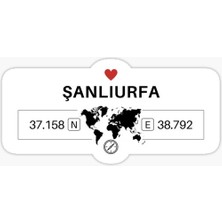 Tsc Şanlıurfa Gps Harita Sticker Oto Araba Yapıştırma 17 cm