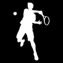 Tsc Spor Tenis Araba Sticker Beyaz 18 cm Oto Etiket