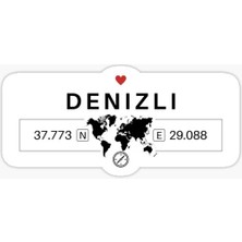 Tsc Denizli 2 Gps Harita Sticker Oto Araba Yapıştırma 17 cm