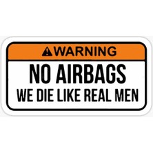 Tsc Airbag Yok Komik 2 Sticker Oto Etiket Araba Yapıştırma 15 cm