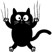 Tsc Komik Kedi Evcil Hayvan Araba Çıkartmaları Siyah 18 cm