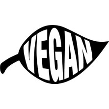 Tsc Vegan Yaprak Yaratıcı Araba Sticker Siyah 18 cm