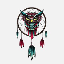 Tsc Dream Catcher Baykuş Araba Sticker 18 cm