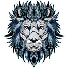 Tsc Aslan Kafası Desen Araba Sticker Etiket 18 cm