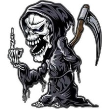 Tsc Komik Kuru Kafa Sticker Oto Etiket Yapıştırma 17 cm