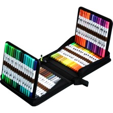 Buyfun Çift Uçlu Fırça Kalemler 120 Renk Sanat Işaretleyiciler (Yurt Dışından)