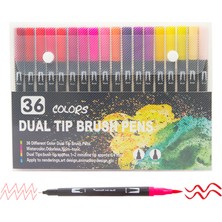 Buyfun 36 Renk Çift Uçlu Fırça Kalemler Sanat Işaretleyici (Yurt Dışından)