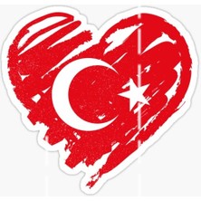 Tsc I Love Turkey Yapıştırma Etiket Araba Cam Md4 17 cm