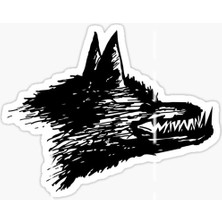 Tsc Öfkeli Kızgın Kurt Araba Sticker Oto Yapıştırması 18 cm Model 18