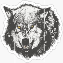 Tsc Öfkeli Kızgın Kurt Araba Sticker Oto Yapıştırması 18 cm Model 6