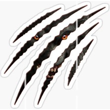 Tsc Öfkeli Kızgın Kurt Araba Sticker Oto Yapıştırması 18 cm Model 4