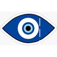 Tsc Nazar Sticker Yapıştırma Etiket Leptop Araba Cam MD27 18 cm