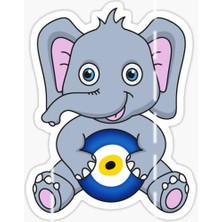 Tsc Nazar Sticker Yapıştırma Etiket Leptop Araba Cam Md3 17 cm