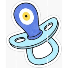 Tsc Nazar Bebek Sticker Yapıştırma Etiket Araba Cam Md5 17 cm
