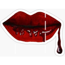 Tsc Dudak Kan Araba Sticker Oto Yapıştırması 18 cm A1