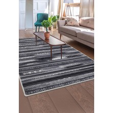 Dijidekor Köln Gri Saçaksız Dijital Halı Kaymaz Yıkanabilir Iskandinav Yolluk 60X300