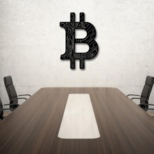 Altın Pusula Bitcoin Metal Duvar Tablosu