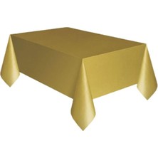 Bal10 Dünyası Gold Renk Plastik Masa Örtüsü (120 x 180 Cm)