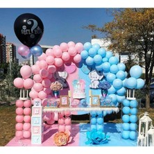 Bal10 Dünyası 50 Adet Cinsiyet Belirleme Balonları  ve Balon Zinciri
