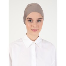 Ecardin Penye Geniş Ebatlı Geçme Bone - Krem - Ecardin