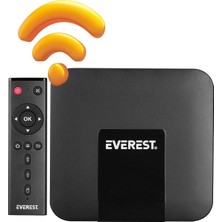 Everest EV-TB30 Amlogic905W Işlemci 2G RAM+16 Dahili Hafizasi Wifi+ Quad core ARM Cortex-A53 Kumandalı Android TV Box