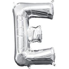 Eğlence Marketi 16 Inç 35 cm Gümüş Folyo Harf Balon E