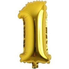 Eğlence Marketi 16 Inç 35 cm Altın Rakam Folyo Balon 1