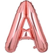 Eğlence Marketi 34'' 80 cm Rose Gold Bronze Folyo Harf Balon A
