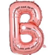 Eğlence Marketi 34'' 80 cm Rose Gold Bronze Folyo Harf Balon B