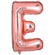 Eğlence Marketi 34'' 80 cm Rose Gold Bronze Folyo Harf Balon E