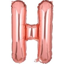 Eğlence Marketi 34'' 80 cm Rose Gold Bronze Folyo Harf Balon H