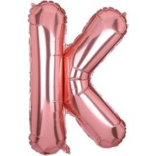 Eğlence Marketi 34'' 80 cm Rose Gold Bronze Folyo Harf Balon K