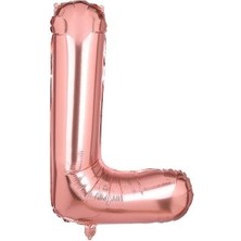 Eğlence Marketi 34'' 80 cm Rose Gold Bronze Folyo Harf Balon L